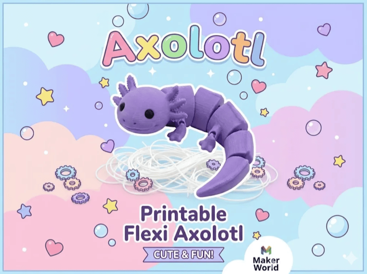 popular 3d printed articulated animals_4_articulated axolotl